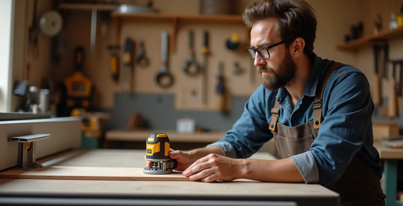 Comparaison entre atelier avec outils portatifs et machine combinée imposante