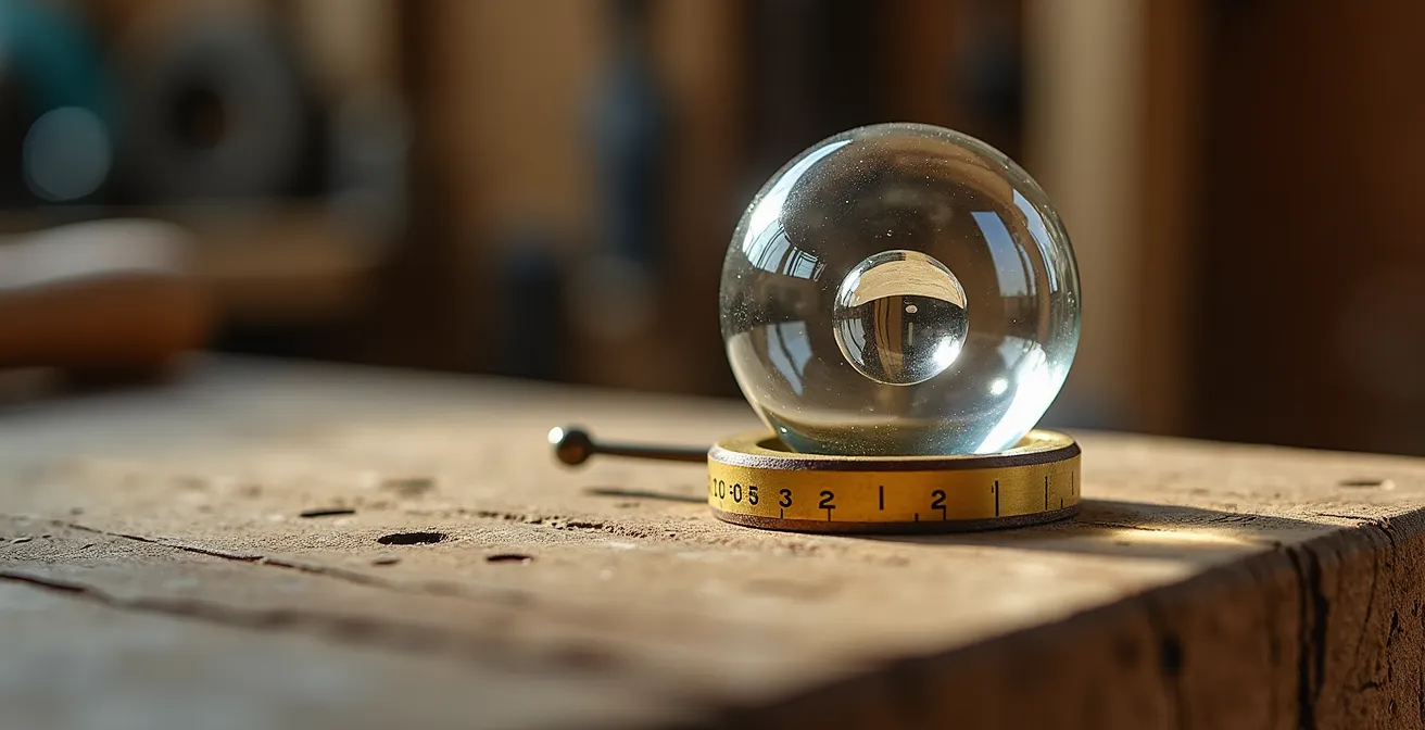 Démonstration du test de rotation à 180 degrés pour vérifier un niveau à bulle